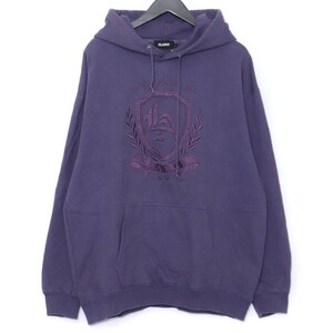 XLARGE EMBROIDERY CREST PULLOVER HOODED SWEAT Lサイズ パープル 101213012009 エクストララージ 刺繍パーカー