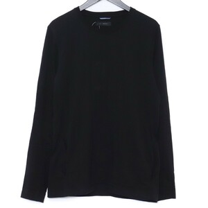 JUNHASHIMOTO TD CREW Cashmere blend サイズ5 ブラック 1102221023 ジュンハシモト カシミアポケット付き長袖カットソー ロンt tシャツ