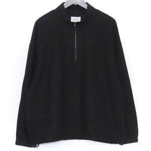 IROQUOIS DOUBLE FACE JERSEY HALF ZIP サイズ2 ブラック 178204 イロコイ ハーフジップ トレーナー