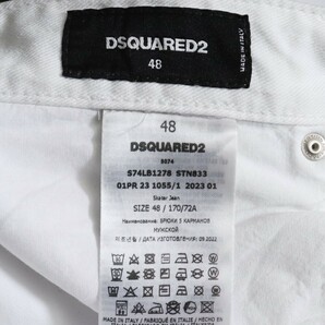 DSQUARED2 SKATER JEAN サイズ48 ホワイト S74LB1278 STN833 ディースクエアード スケータージーンズ デニムパンツの画像6