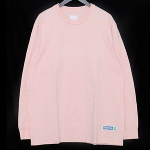 SUPREME ロングスリーブTシャツ XLサイズ ピンク シュプリーム Long Sleeve T-shirt 無地 ロンT