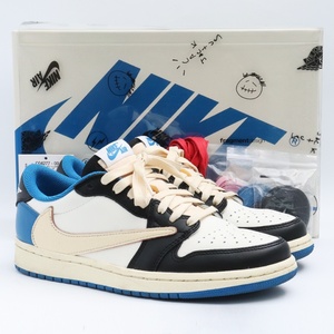 24cm NIKE × TRAVIS SCOTT × FRAGMENT Air Jordan 1 Low OG SP Military Blue DM7866-140 ナイキ トラヴィススコット エアジョーダン1