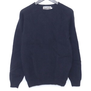 BLUE BLUE ウールニットセーター サイズ40 ネイビー ブルーブルー プルオーバー pullover knit wool