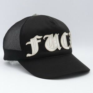 CHROME HEARTS ファックパッチトラッカーキャップ ブラック クロムハーツ FUCK Patch Trucker Cap メッシュ 帽子の画像1