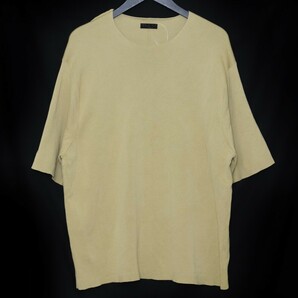 DEVOA ニットショートスリーブ コットンシルクリネン サイズ3 マスタード KTS-CSL1 デヴォア tシャツ 半袖カットソー Knit Short sleeveの画像1