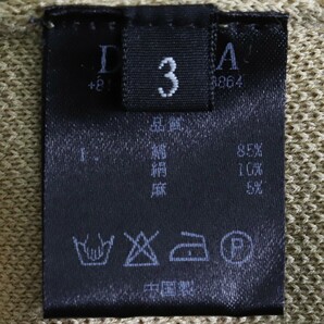 DEVOA ニットショートスリーブ コットンシルクリネン サイズ3 マスタード KTS-CSL1 デヴォア tシャツ 半袖カットソー Knit Short sleeveの画像5