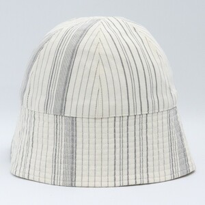 SEEALL × KIJIMA TAKAYUKI ハット ホワイト ストライプ サイズ59 SAU21 HT192 シーオール キジマタカユキ hat キャップ 帽子