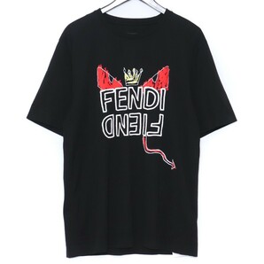 FENDI キングデーモンバグスアイズTシャツ Mサイズ ブラック FY0936 A6ZO F0QA1 フェンディ T-SHIRT KING DEMON BUGS EYES 半袖カットソーの画像1