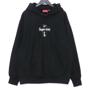 SUPREME Cross Box Logo Hooded Sweatshirt Lサイズ ブラック シュプリーム クロスボックスロゴスウェットパーカー フーディー シャツ 20aw