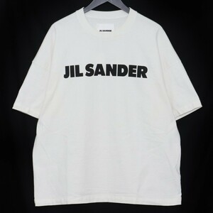 JIL SANDER プリントロゴコットンジャージーTシャツ Mサイズ ホワイト J21GC0001 J45148 ジルサンダー クルーネック 半袖カットソー