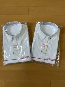 032 【未使用】 愛知県立江南高等学校　女子制服　白 半袖 シャツ 160サイズ 2枚セット　学生服