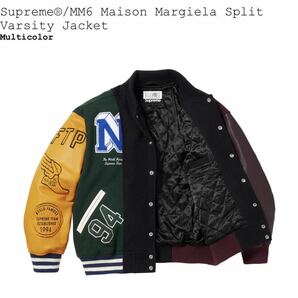 新品 Supreme MM6 Maison Margiela Split Varsity Jacket Large シュプリーム マルジェラ バーシティ ジャケット ポスター付 送料無料 即納の画像2