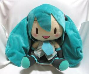 即決【 初音ミク メガジャンボ ふわふわ ぬいぐるみ 】大きい！ ミク タグ付き 非売品