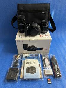 キヤノン デジタル一眼レフカメラ　Canon EOS Kiss X5ダブルズームキット（中古品）