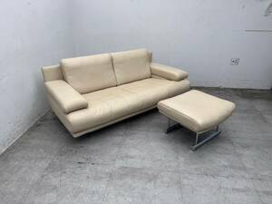 T5053☆美品☆ROLF BENZ☆ロルフベンツ☆6500☆200万☆総革☆2PSOFA＆オットマン☆