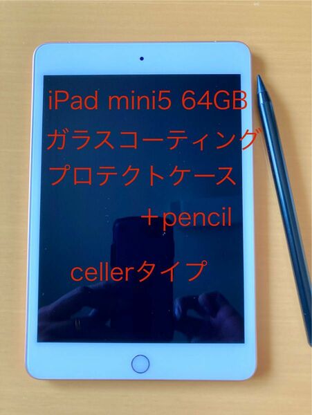 週末売り切り】美品 付属品多数)iPad mini5 64GB SIMフリー ケース pencil ガラスコーティング