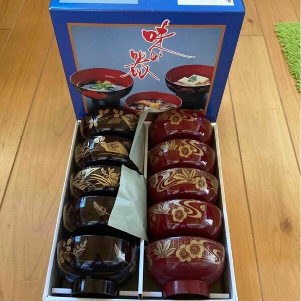 倉庫保管品　漆器 10点セット　汁椀 和食器