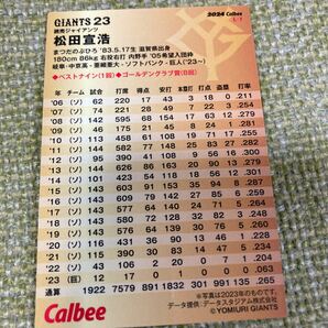 カルビープロ野球チップス 2024 レジェンドカード 松田宣浩 読売ジャイアンツ L-1の画像2