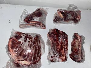 （肉付き冷凍廃骨6kg）（骨ごと個包装）福岡県朝倉市産鹿骨計6kg鹿肉ペット用野生動物鹿肉