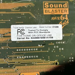 【送ゆうパケ250円】Creative Labs Sound Blaster AWE64 Gold CT4390 ISAバス用サウンドボード ※未チェックの画像6