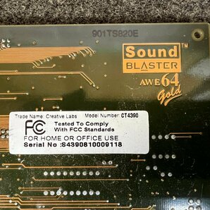 【送ゆうパケ250円】Creative Labs Sound Blaster AWE64 Gold CT4390 ISAバス用サウンドボード 背面プレート欠 ※未チェックの画像7