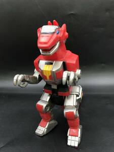 0416-03◆バンダイ 守護獣 ティラノザウルス 恐竜戦隊ジュウレンジャー ソフビ フィギュア BANDAI 1992 当時物 高さ約18.5cm