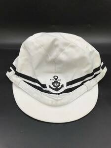 0425-12◆大日本帝国 海軍 帽子 白色 当時物 戦時