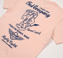 テッドマン/刺繍Tシャツ/ピンク/L/tdss-497/エフ商会/カミナリモータース/スカT_画像3
