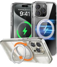 ER-171@SODI iPhone 15 Pro Max 用 ケース 「360°回転スタンド」 MagSafe対応 マグネット式 SGS認証 耐衝撃 隠しスタンド 指紋防止 _画像1