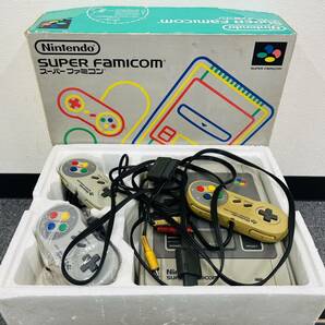 H219-Z14-195 Nintendo 任天堂 SUPER FAMICOM スーパーファミコン SHVC-001 本体 箱/取扱説明書/コントローラー付き ゲーム機 ゲーム ②の画像1