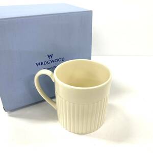 D629-Z9-516 WEDGWOOD ウェッジウッド Queen's Ware クイーンズウェアコレクション マグカップ アイボリー 1客 箱付き コップ 洋食器 ④