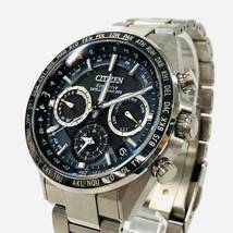 G635-I37-3557 CITIZEN シチズン Eco-Drive アテッサ サテライトウェーブGPS クロノグラフ 電波時計 ソーラー 稼動 F950-T026648 腕時計 ④_画像2