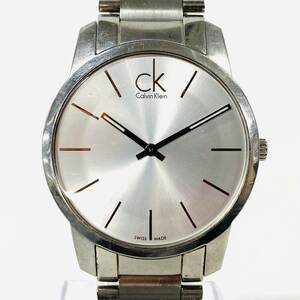 G636-I48-944 Calvin Klein カルバンクライン ck ラウンドケース クオーツ 2針 メンズ 腕時計 K2G211 シルバー文字盤 時計 箱付き ④