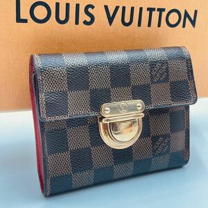 1円【極美品】LOUIS VUITTON ルイヴィトン ポルトフォイユ コアラ ダミエ アズール 三つ折り財布 財布 ウォレット レディース N60005