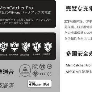 【新品 未使用 送料無料 ケーブル付】MemCatcher Pro Apple 公式 MFi認証 充電器 65W GaN PD 急速充電 USB-C 3ポートの画像6