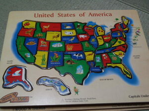*WOOD'N THINGS USA wooden puzzle 4 kind beautiful goods *