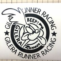 ステッカー　GILERA RUNNER RACING ロードランナー　RLセット　ブラック　10cm_画像3