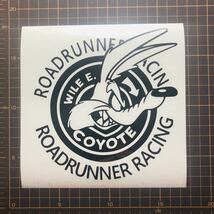 ステッカー ロードランナー コヨーテ Wile E. Coyote ROADRUNNER RACING 左右2枚セット　ブラック_画像3