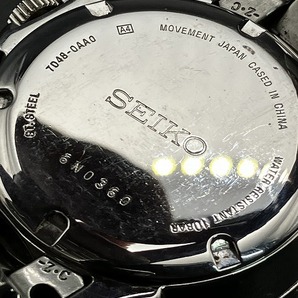 ⑳SEIKO セイコー キネティック パーペチュアルカレンダー 7D48-0AA0 黒文字盤 SS 稼働品 要メンテナンスの画像8