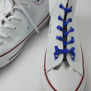 結ばない靴紐 ゴム 伸縮素材 ブルー 75cm ジョギング ウォーキング キッズの画像3