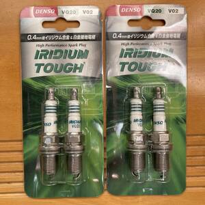 【未使用】 DENSO ★ デンソー IRIDIUM TOUGH イリジウム タフ プラグ VQ20 V02 4本set 送料185円