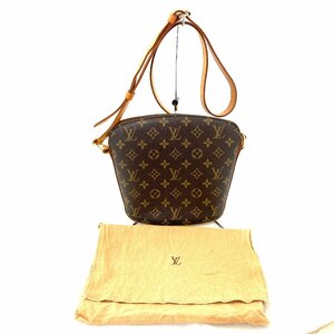 LOUIS VUITTON/ルイヴィトン モノグラム ドルーオ ショルダーバッグ 斜め掛け M51290 PVC レザー ブラウン 総柄 レディース ジャンク