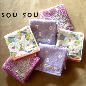 新品●ＳＯＵ・ＳＯＵ●お花●菊●数字●タオルハンカチ●６枚●マム●今治●ハンカチタオル●ソウソウ●