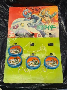 当時物　仮面ライダー　財布　台紙付き　石森プロ　毎日放送　東映　駄菓子屋　未使用　昭和レトロ