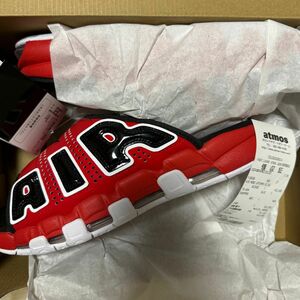 27cm Nike Air More Uptempo Slide Redナイキ エアモアアップテンポ スライド レッド