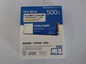 【送料無料】新品未開封 SSD 500GB WD Blue NVMe SN580 M.2 2280 WDS500G3B0E-00CHF0②