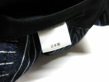 未使用に近い 三陽商会 正規品/Burberry BLACK LABEL バーバリーブラックレーベル シャンブレー/ハンチング/帽子/ストライプ/日本製_画像3