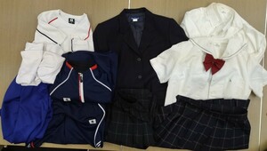 岡山県[岡山県立倉敷天城高等学校]女子制服　夏服冬服170A・セーラー服・体操服5点　計13点フルセット