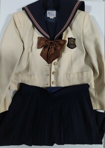 岡山県[岡山南高等学校]　女子制服　150A　冬服上下・白ジャケット　4点セット(60.50)　旧モデル・PRESIDENT