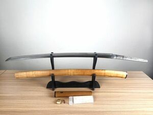 ★日本刀　前川兼続 　刀剣　白鞘　全長85.2cm　刃長64.3cm　反り1.6cm 重量770g★